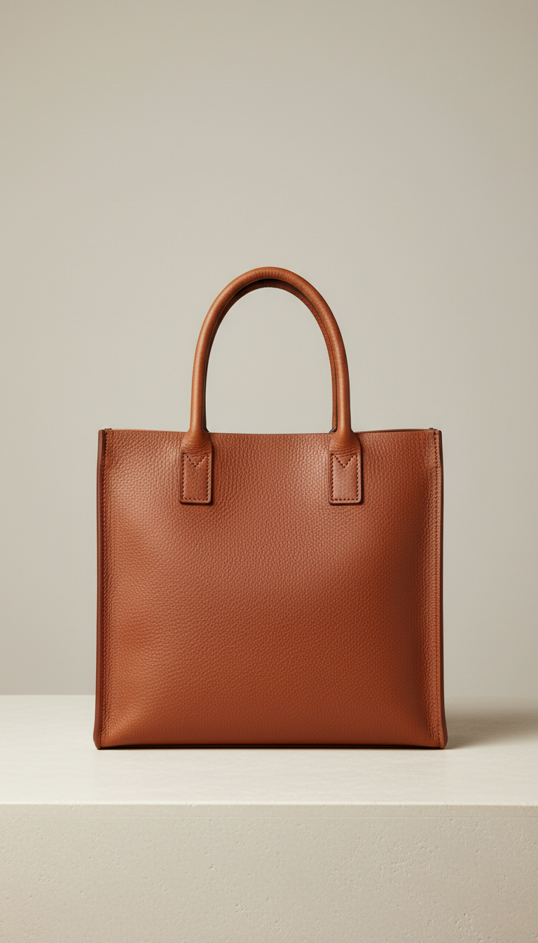 Chestnut Leather Tote Bag