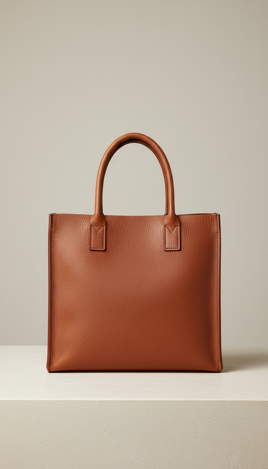 Chestnut Leather Tote Bag